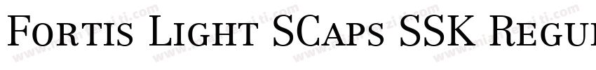 Fortis Light SCaps SSK Regular字体转换